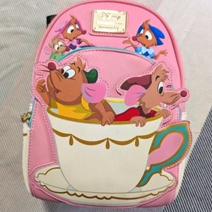Loungefly Disney Cinderella Gus Gus and Jack Teacup Mini Backpack